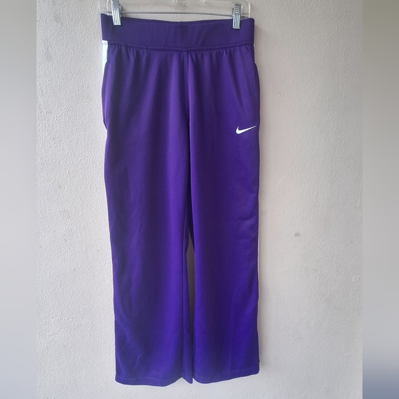 Nike Mystic Warm Up Dry Fit Purple Side Pocket White Womens Pants Size S NWOT - Picture 5 of 6